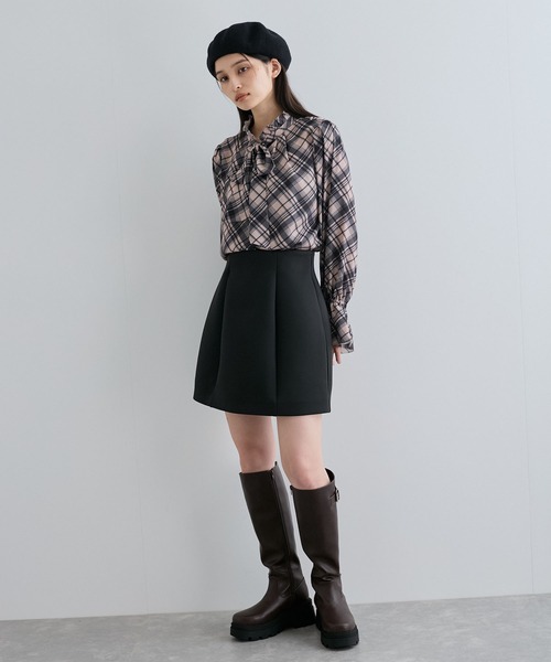 セール】ボンディングフレアミニスカート（スカート）｜VIS（ビス）の