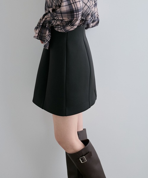 VIS（ビス）の「ボンディングフレアミニスカート（スカート・レディース・ターコイズブルー/ブラック・FREE）」の7枚目の写真