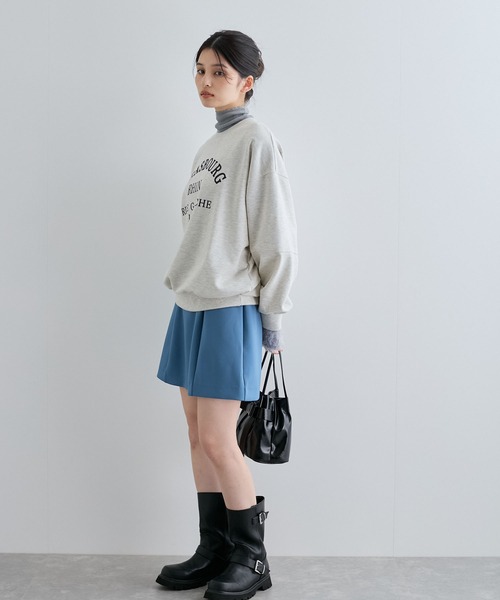 VIS（ビス）の「ボンディングフレアミニスカート（スカート・レディース・ターコイズブルー/ブラック・FREE）」の9枚目の写真