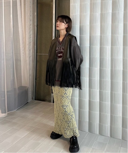 DAMASK REVERSIBLE KNIT SKIRT（スカート）｜Ameri（アメリ）の