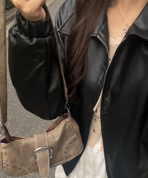 by your closet(バイユアークローゼット)の「ベルト ショルダーバッグ(ショルダーバッグ・レディース・モカ・FREE)」の6枚目の写真