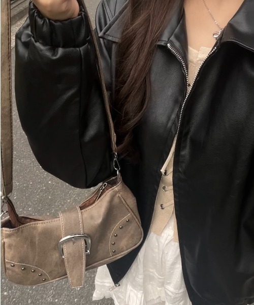 by your closet(バイユアークローゼット)の「ベルト ショルダーバッグ(ショルダーバッグ・レディース・モカ・FREE)」の7枚目の写真