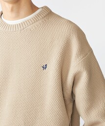 SHIPS | 【WEB限定】SHIPS: ワンポイントロゴ ビッグシルエット レイヤード ニット(ニット+ロンT)(ニット/セーター)