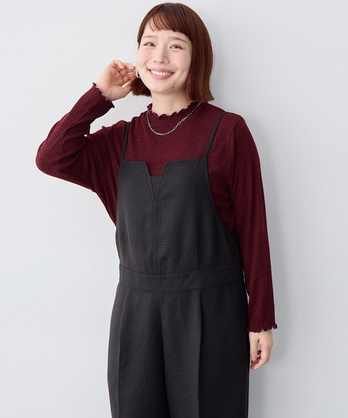 anyfee（エニフィー）の「【anyfee/大きいサイズ】メローハイネックニットトップス◆2025AW◆（Tシャツ/カットソー・レディース・ブラック/杢グレー/ワインレッド/ネイビー/モカ/グレー/アイボリー・5L/4L/3L/LL）」の7枚目の写真