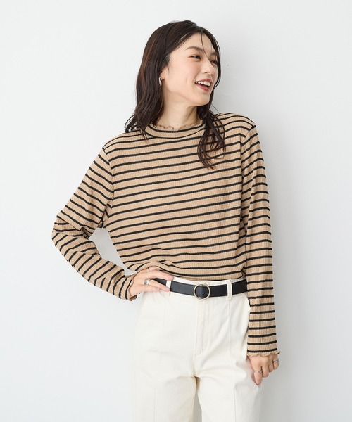 anyfee（エニフィー）の「【anyfee/大きいサイズ】メローハイネックニットトップス◆2025AW◆（Tシャツ/カットソー・レディース・ブラック/杢グレー/ワインレッド/ネイビー/モカ/グレー/アイボリー・5L/4L/3L/LL）」の5枚目の写真