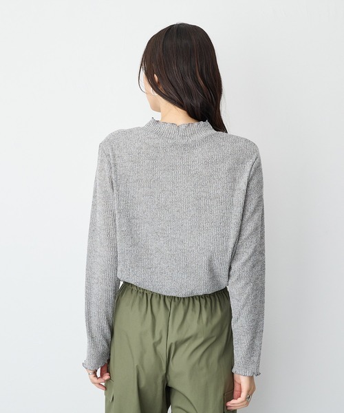 anyfee（エニフィー）の「【anyfee/大きいサイズ】メローハイネックニットトップス◆2025AW◆（Tシャツ/カットソー・レディース・ブラック/杢グレー/ワインレッド/ネイビー/モカ/グレー/アイボリー・5L/4L/3L/LL）」の8枚目の写真