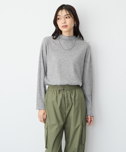 anyfee（エニフィー）の「【anyfee/大きいサイズ】メローハイネックニットトップス◆2025AW◆（Tシャツ/カットソー・レディース・ブラック/杢グレー/ワインレッド/ネイビー/モカ/グレー/アイボリー・5L/4L/3L/LL）」の9枚目の写真