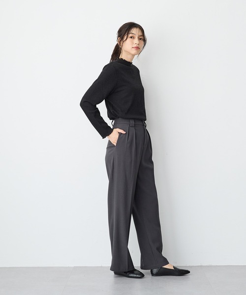 anyfee（エニフィー）の「【anyfee/大きいサイズ】メローハイネックニットトップス◆2025AW◆（Tシャツ/カットソー・レディース・ブラック/杢グレー/ワインレッド/ネイビー/モカ/グレー/アイボリー・5L/4L/3L/LL）」の16枚目の写真