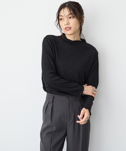 anyfee（エニフィー）の「【anyfee/大きいサイズ】メローハイネックニットトップス◆2025AW◆（Tシャツ/カットソー・レディース・ブラック/杢グレー/ワインレッド/ネイビー/モカ/グレー/アイボリー・5L/4L/3L/LL）」の17枚目の写真