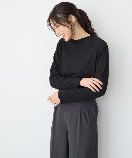 anyfee（エニフィー）の「【anyfee/大きいサイズ】メローハイネックニットトップス◆2025AW◆（Tシャツ/カットソー・レディース・ブラック/杢グレー/ワインレッド/ネイビー/モカ/グレー/アイボリー・5L/4L/3L/LL）」の18枚目の写真