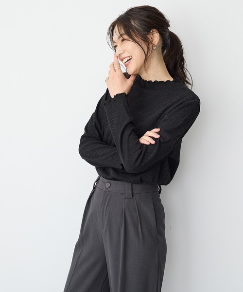 anyfee（エニフィー）の「【anyfee/大きいサイズ】メローハイネックニットトップス◆2025AW◆（Tシャツ/カットソー・レディース・ブラック/杢グレー/ワインレッド/ネイビー/モカ/グレー/アイボリー・5L/4L/3L/LL）」の19枚目の写真