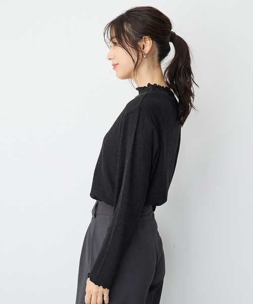 anyfee（エニフィー）の「【anyfee/大きいサイズ】メローハイネックニットトップス◆2025AW◆（Tシャツ/カットソー・レディース・ブラック/杢グレー/ワインレッド/ネイビー/モカ/グレー/アイボリー・5L/4L/3L/LL）」の21枚目の写真