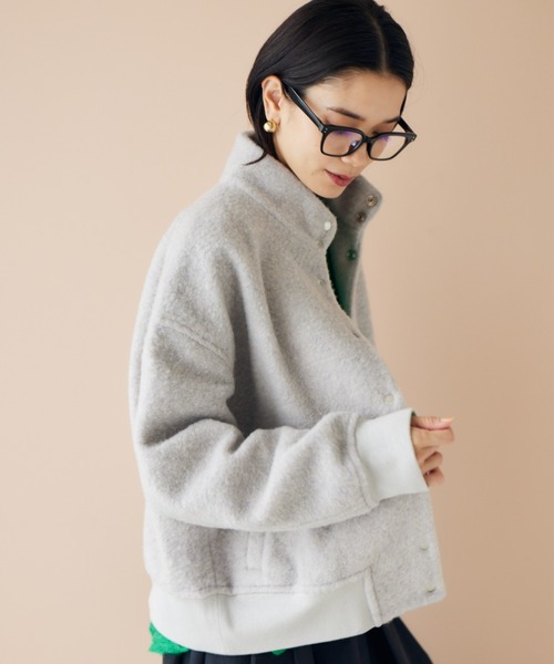 BARNYARDSTORM（バンヤードストーム）の「BARNYARDSTORM / スライバーニットブルゾン（ブルゾン・レディース・ブラック/グレー/ブラウン/チャコール・0/1）」の8枚目の写真