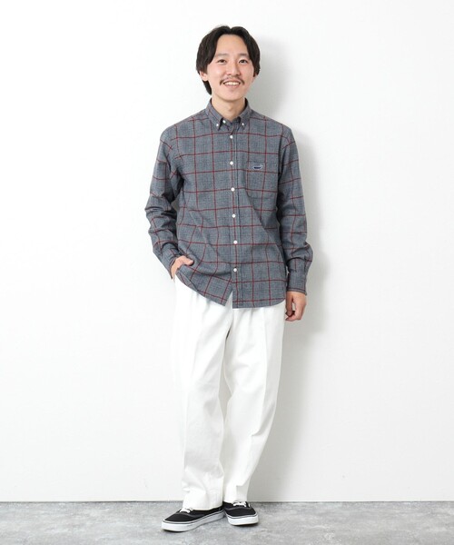 NOLLEY’S（ノーリーズ）の「クジラBD ネルシャツ 24AW（シャツ/ブラウス・メンズ・グレー系その他/ネイビー/ブルー/ブルー系その他/ブルー系その他2/グレー系その他2・S/M/L/XL）」の9枚目の写真