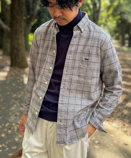 NOLLEY’S（ノーリーズ）の「クジラBD ネルシャツ 24AW（シャツ/ブラウス・メンズ・グレー系その他/ネイビー/ブルー/ブルー系その他/ブルー系その他2/グレー系その他2・S/M/L/XL）」の19枚目の写真