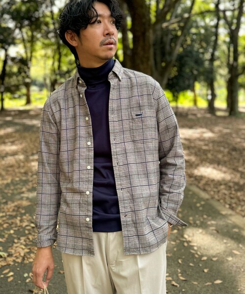 NOLLEY’S（ノーリーズ）の「クジラBD ネルシャツ 24AW（シャツ/ブラウス・メンズ・グレー系その他/ネイビー/ブルー/ブルー系その他/ブルー系その他2/グレー系その他2・S/M/L/XL）」の20枚目の写真