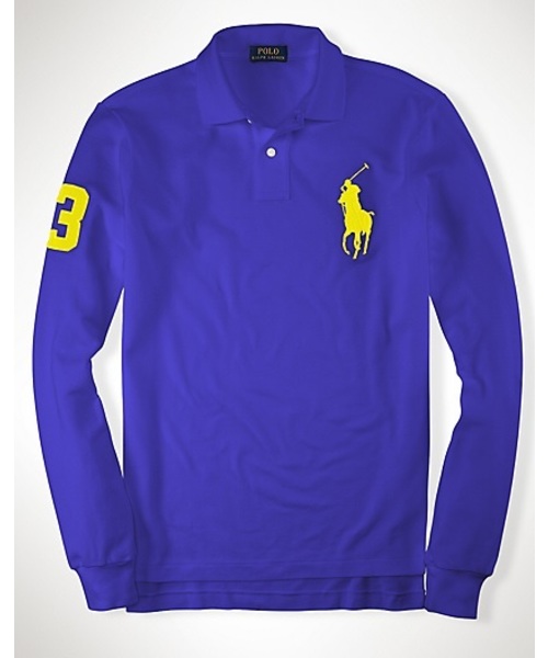 POLO RALPH LAUREN(ポロ ラルフ ローレン)の「カスタムフィット Big Pony ポロシャツ(ポロシャツ・メンズ・グレー/パープル/ブルー/ネイビー/ホワイト/グリーン・X-LARGE/MEDIUM/X-SMALL/SMALL/LARGE)」の1枚目の写真
