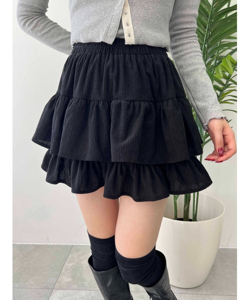 ⭐d.i.a. コーデュロイラビットファー付きミニスカート⭐サイズS⭐ ミニミニストア miniministore プリーツスカートコーデュロイ