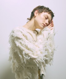 セール】handmade volume sleeve short cardigan / ハンドメイド