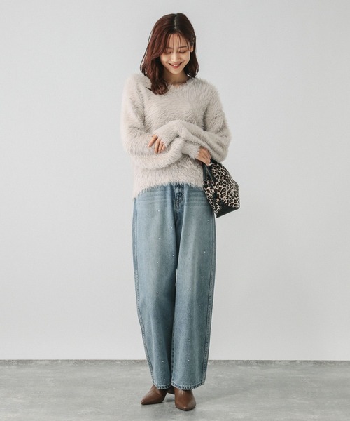 GLOBAL WORK（グローバルワーク）の「シャギーVネックプルオーバー