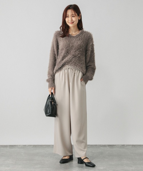 GLOBAL WORK（グローバルワーク）の「シャギーVネックプルオーバー/147074（ニット/セーター・レディース・チャコール/モカ/グレイッシュベージュ/ブルー・SHORT/REGULAR）」の10枚目の写真