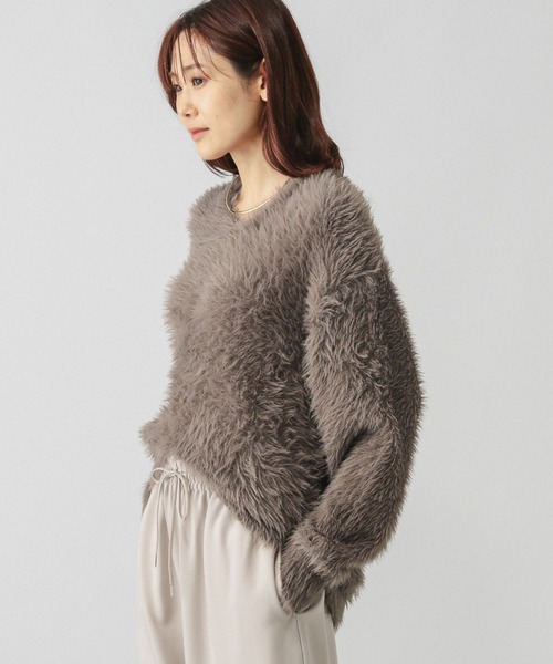 Typology D11未使用/ P22&D41使用有 セール】シャギーVネックプルオーバー/147074（ニット/セーター