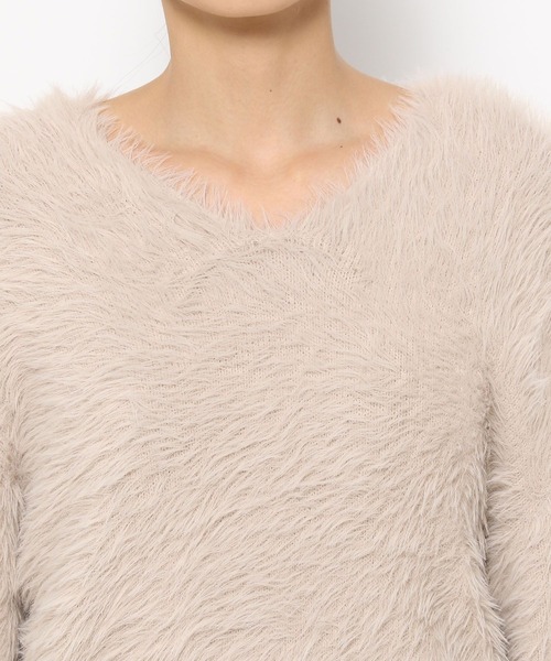 セール】シャギーVネックプルオーバー/147074（ニット/セーター