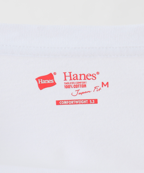 Spick & Span（スピックアンドスパン）の「HANES / ヘインズ 2P Japan Fit for HER クルーネックTシャツ HW5310（Tシャツ/カットソー・レディース・ホワイト・MEDIUM）」の8枚目の写真