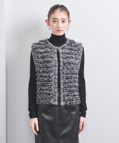 【美品】UNITED ARROWS ☆ミックス シアーループ ニットベスト UNITED ARROWS（ユナイテッドアローズ）の「ミックス シアーループ