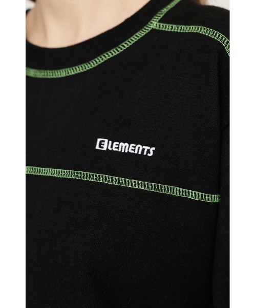 SLY（スライ）の「BI COLOR STITCH SW TOPS バイ カラー ステッチ スウェット トップス トレーナー（スウェット・レディース・ブルー/杢グレー/ブラック/ホワイト・FREE）」の5枚目の写真