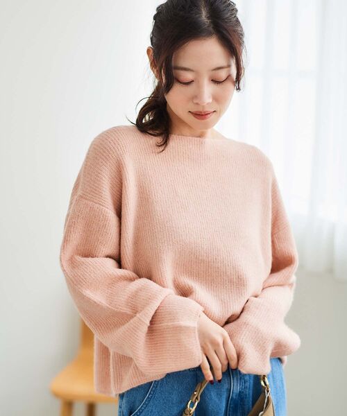 le.coeur blanc（ルクールブラン）の「ラメ畦ニットプルオーバー（ニット/セーター・レディース・グレー/ベージュ/ピンク・38）」の8枚目の写真