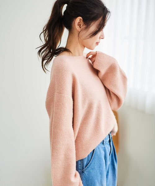 le.coeur blanc（ルクールブラン）の「ラメ畦ニットプルオーバー（ニット/セーター・レディース・グレー/ベージュ/ピンク・38）」の10枚目の写真