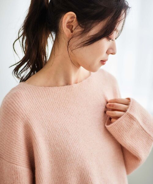 le.coeur blanc（ルクールブラン）の「ラメ畦ニットプルオーバー（ニット/セーター・レディース・グレー/ベージュ/ピンク・38）」の11枚目の写真