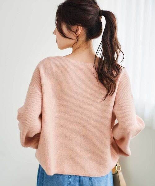 le.coeur blanc（ルクールブラン）の「ラメ畦ニットプルオーバー（ニット/セーター・レディース・グレー/ベージュ/ピンク・38）」の12枚目の写真