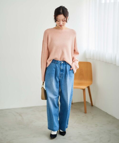 le.coeur blanc（ルクールブラン）の「ラメ畦ニットプルオーバー（ニット/セーター・レディース・グレー/ベージュ/ピンク・38）」の14枚目の写真