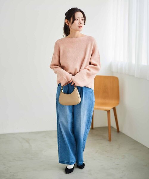 le.coeur blanc（ルクールブラン）の「ラメ畦ニットプルオーバー（ニット/セーター・レディース・グレー/ベージュ/ピンク・38）」の15枚目の写真