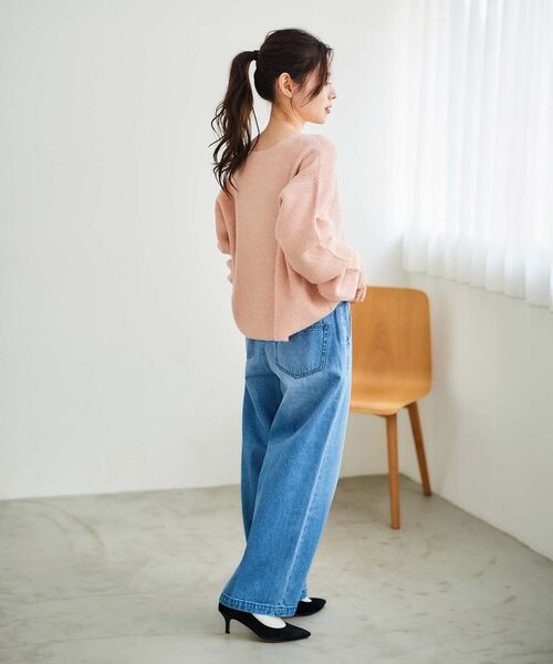 le.coeur blanc（ルクールブラン）の「ラメ畦ニットプルオーバー（ニット/セーター・レディース・グレー/ベージュ/ピンク・38）」の16枚目の写真