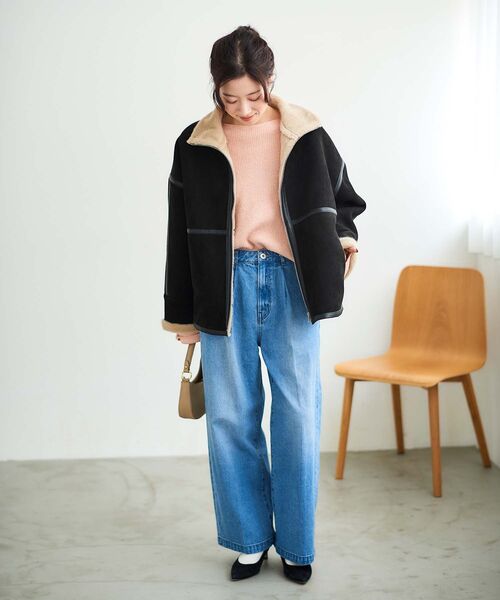 le.coeur blanc（ルクールブラン）の「ラメ畦ニットプルオーバー（ニット/セーター・レディース・グレー/ベージュ/ピンク・38）」の17枚目の写真