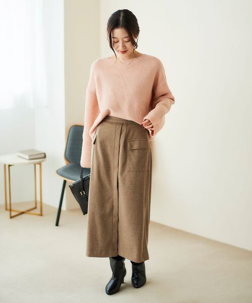 le.coeur blanc（ルクールブラン）の「ラメ畦ニットプルオーバー（ニット/セーター・レディース・グレー/ベージュ/ピンク・38）」の19枚目の写真