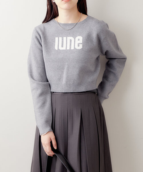 mystic（ミスティック）の「ジャガードロゴニット（ニット/セーター・レディース・グレー/ネイビー/レッド・FREE）」の2枚目の写真