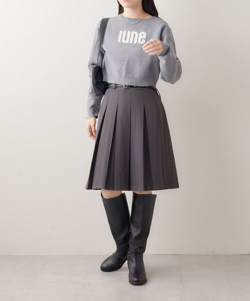 mystic（ミスティック）の「ジャガードロゴニット（ニット/セーター・レディース・グレー/ネイビー/レッド・FREE）」の6枚目の写真