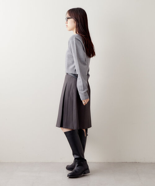 mystic（ミスティック）の「ジャガードロゴニット（ニット/セーター・レディース・グレー/ネイビー/レッド・FREE）」の9枚目の写真