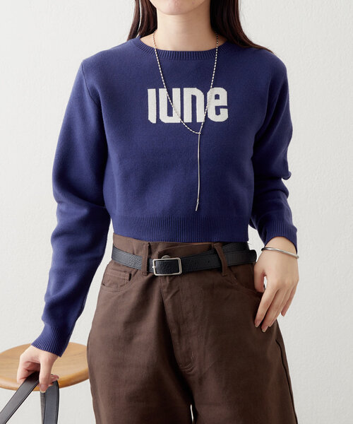 mystic（ミスティック）の「ジャガードロゴニット（ニット/セーター・レディース・グレー/ネイビー/レッド・FREE）」の13枚目の写真