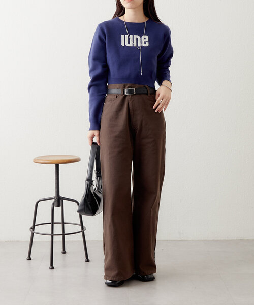 mystic（ミスティック）の「ジャガードロゴニット（ニット/セーター・レディース・グレー/ネイビー/レッド・FREE）」の15枚目の写真