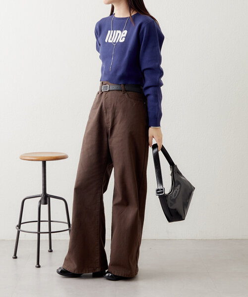 mystic（ミスティック）の「ジャガードロゴニット（ニット/セーター・レディース・グレー/ネイビー/レッド・FREE）」の16枚目の写真