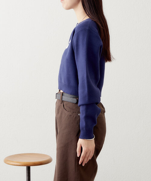 mystic（ミスティック）の「ジャガードロゴニット（ニット/セーター・レディース・グレー/ネイビー/レッド・FREE）」の18枚目の写真