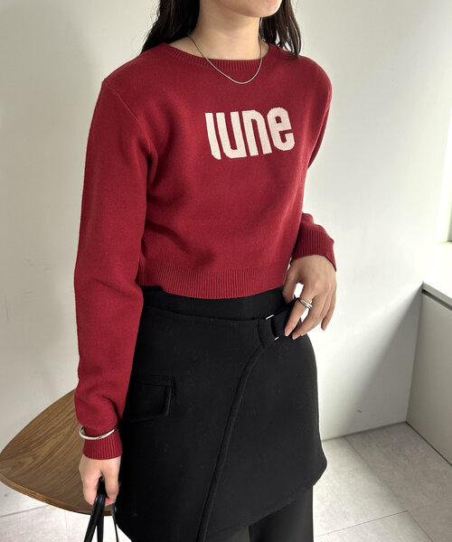 mystic（ミスティック）の「ジャガードロゴニット（ニット/セーター・レディース・グレー/ネイビー/レッド・FREE）」の21枚目の写真