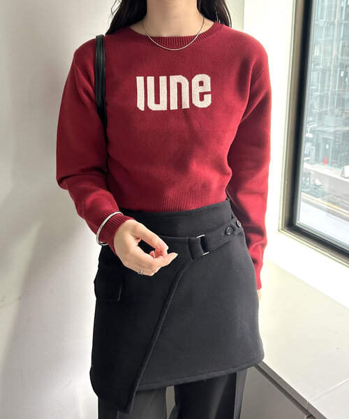 mystic（ミスティック）の「ジャガードロゴニット（ニット/セーター・レディース・グレー/ネイビー/レッド・FREE）」の22枚目の写真