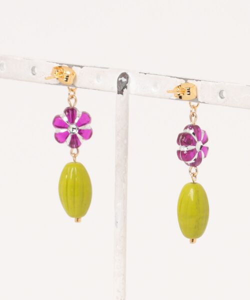 VIBGYOR(ヴィブジョー)の「【mamo】mini flower(MA)(ピアス(両耳用)・レディース・パープル/ピンク・FREE)」の3枚目の写真