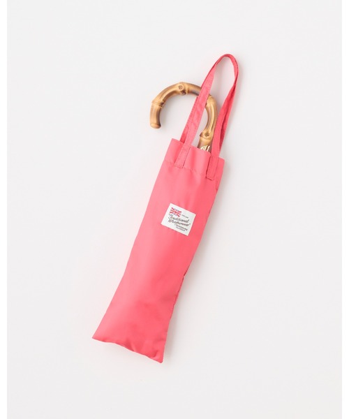 Traditional Weatherwear(トラディショナルウェザーウェア)の「FOLDING BAMBOO MINI(折りたたみ傘・レディース・ブルー系/コーラルピンク・F)」の3枚目の写真